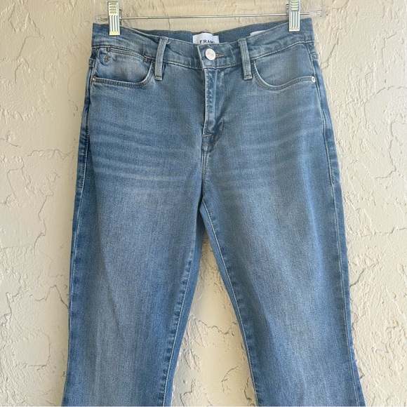 FRAME Jean Women 25 Le High Flare Bell Bottom Festival Boho High Waist Deepwater - Picture 2 of 9